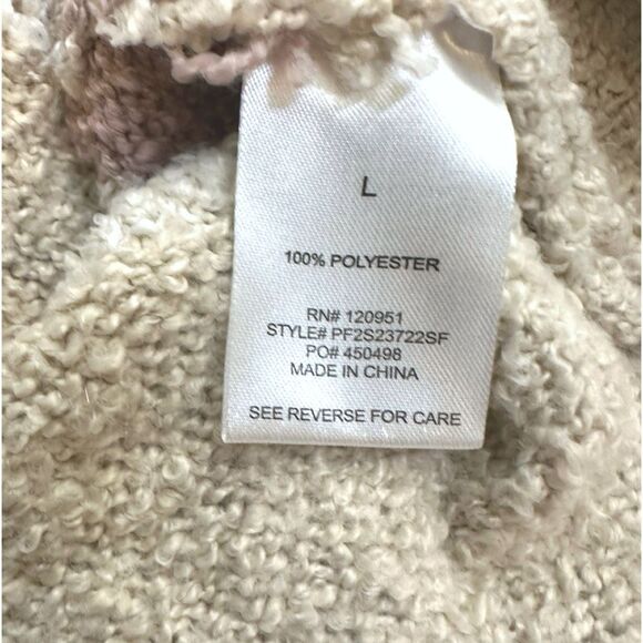 Pinque Design Studios Oversized Striped V-Neck Sweater - Size Large - Picture 7 of 7